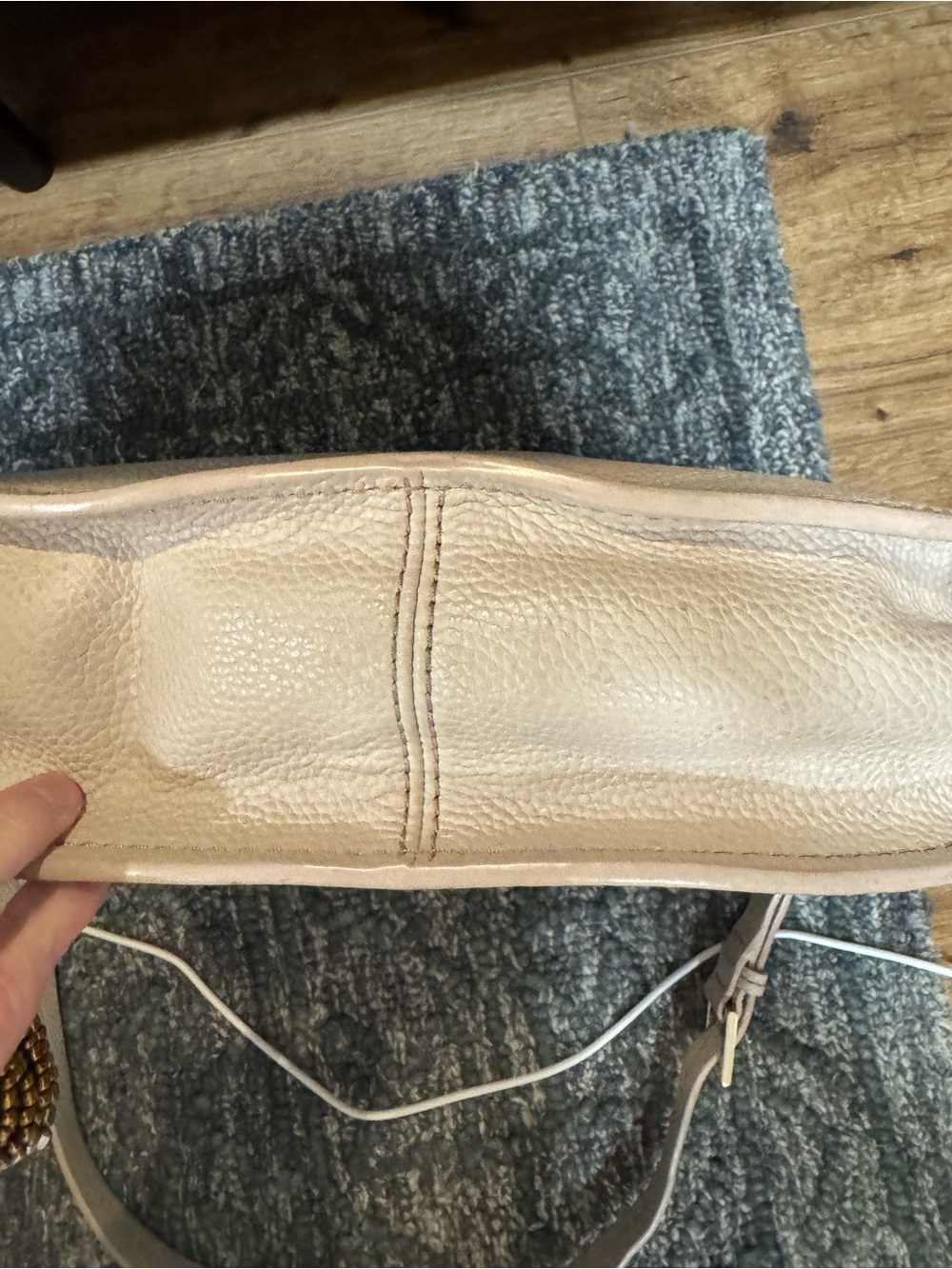 kate spade cream pebbled leather crossbody bag - Picture 7 of 8
